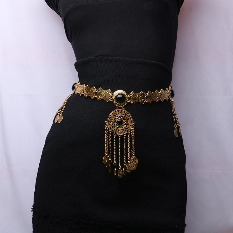 Ethnic Fashion Co In - سلسلة خصر نسائية بتصميم عرقي مرصعة